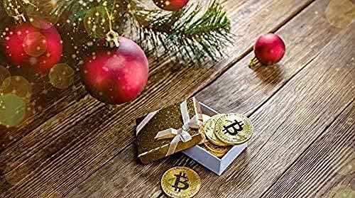 סט מתנות Cryptocurrency מטבע ביטקוין מטבע ביטקוין | ביטקוין Ethereum Litecoin Dash זהב וכסף צבע